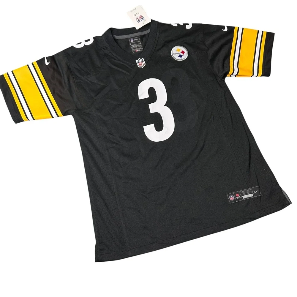 NEW Pittsburgh Steelers Jersey Youth L 14/16 Black Russell Wilson #3 On‎ Field